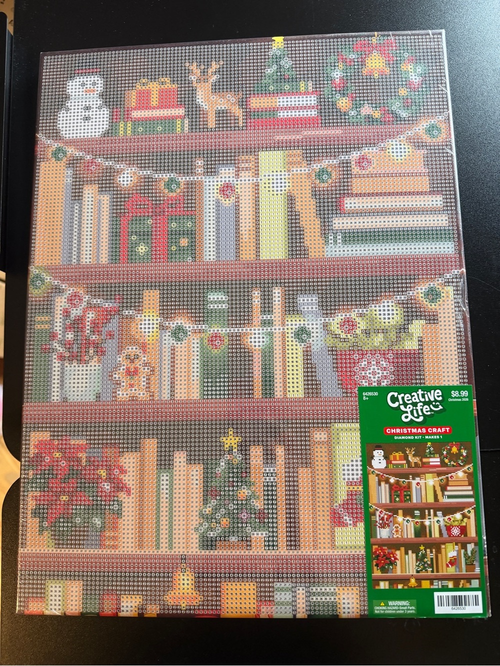 New Viral Hobby Lobby Christmas Craft Diamond Art Kit Winter Holiday Bookshelf